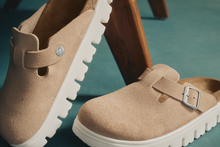 Load image into Gallery viewer, Boston Chunky Warm Sand Suede Leather