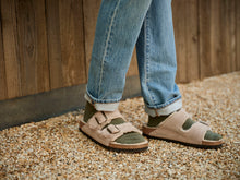 Load image into Gallery viewer, Arizona Shearling Taupe Suede