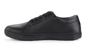 QO500 Men's Black Leather Slip Resistant