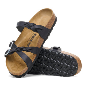Franca Braided Black Oiled Leather
