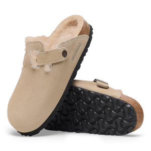 Boston Shearling Taupe Suede