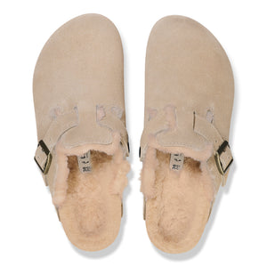 Boston Shearling Taupe Suede