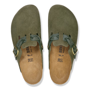 Boston Braided Thyme Suede Leather