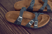 Load image into Gallery viewer, Franca Braided Navy Oiled Leather