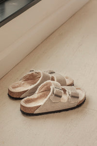Arizona Shearling Taupe Suede