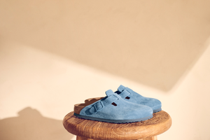 Boston Soft Footbed Elemental Blue Suede Leather