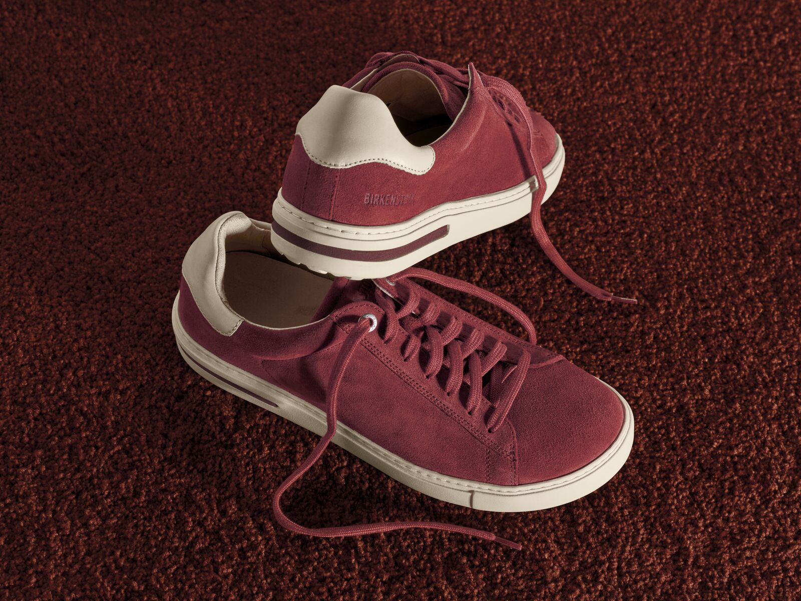Birkenstock Bend Low Men 10 Maroon Suede Gum Sole Lace Up Sneakers Birkenstock Bend Sneaker (Men) - Dark Tea Suede – The Heel  main image 2