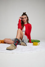 Load image into Gallery viewer, Boston Shearling Taupe Suede