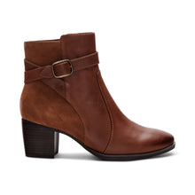 Load image into Gallery viewer, Rebecca Cognac Heel Boot