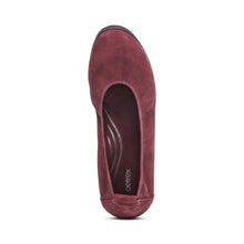 Load image into Gallery viewer, Brianna Burgundy Ballet Flat