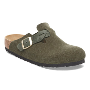 Boston Braided Thyme Suede Leather