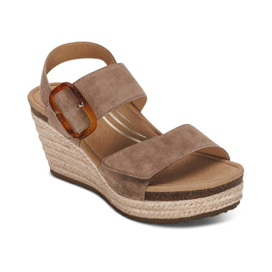 Ashley Taupe Wedge