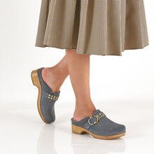 Load image into Gallery viewer, Branson Dusty Blue Suede Clog