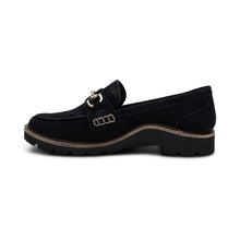 Load image into Gallery viewer, Collette Black Suede Loafer