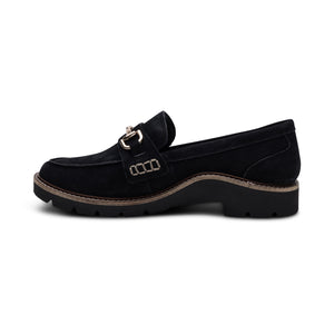 Collette Black Suede Loafer