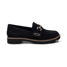 Load image into Gallery viewer, Collette Black Suede Loafer