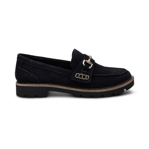 Collette Black Suede Loafer