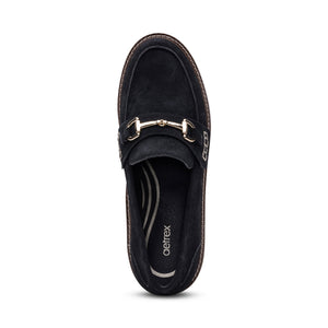 Collette Black Suede Loafer