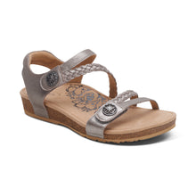 Load image into Gallery viewer, Jillian Brushed Silver Sandal