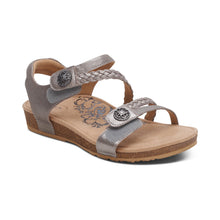 Load image into Gallery viewer, Jillian Brushed Silver Sandal