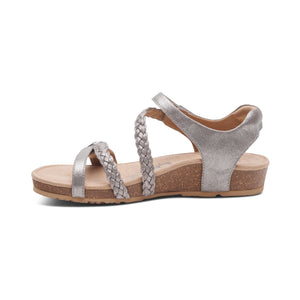 Jillian Brushed Silver Sandal