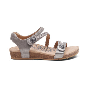 Jillian Brushed Silver Sandal