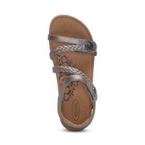 Jillian Brushed Silver Sandal