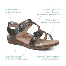 Load image into Gallery viewer, Jillian Gunmetal Sandal