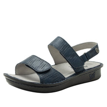 Load image into Gallery viewer, Verona Basketry Navy Sandal