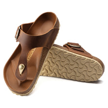 Load image into Gallery viewer, Gizeh Big Buckle Smooth Leather Footbed Cognac Leather